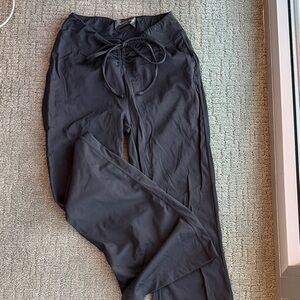 WhiteFox Black Drawstring Flare Pants